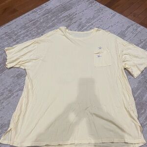 Aerie Sleep Happens Night Tee- Yellow- Size XL